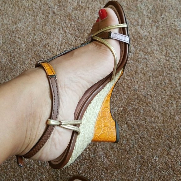 Louis Vuitton Wedges Shoes 100% Authentic. Size 39.5 - Picture 7 of 8